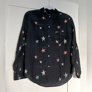 Rails Silk Star Print Button Down Shirt